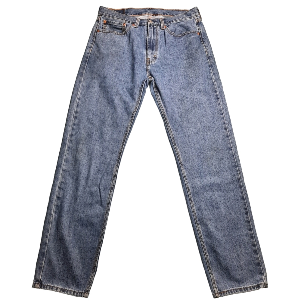 Levi's 505 Regular Fit Straight Leg Blue Jeans SZ 34x34